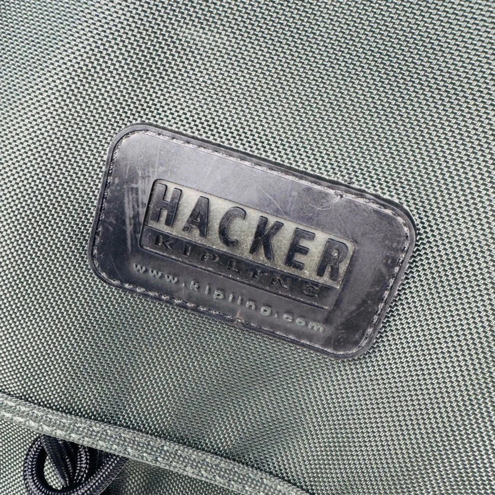 Kipling Hacker Green Nylon Flap Drawstring‎ Backpack Bag